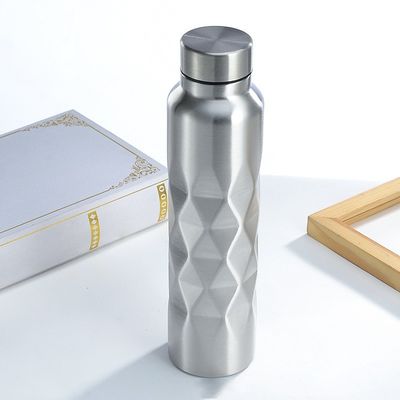500g Bouteille à eau métallique à grande capacité à paroi unique bouteille thermos portable imperméable
