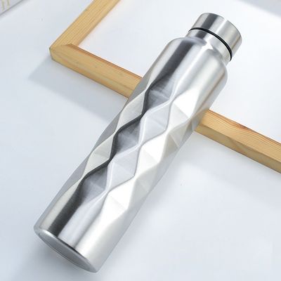 500g Bouteille à eau métallique à grande capacité à paroi unique bouteille thermos portable imperméable