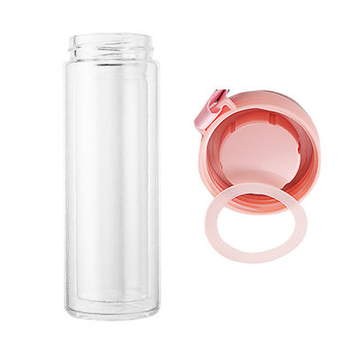 Tombouille en verre à double paroi avec infuseur de thé pour l'impression par sublimation à faible MOQ