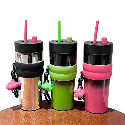 Eco-friendly 710ml en acier inoxydable Moussin de café de voyage aspirateur isolé et réutilisable