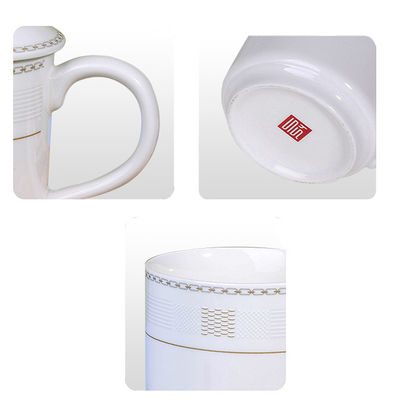 Nouveauté en vrac céramique faite à la main couleurs claires tasse de grand-père avec couvercle poignée à main tasse de café