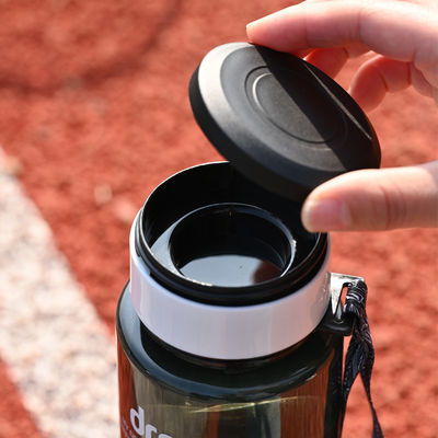 Bouteille de boisson directe portable en PET écologique de 1 litre avec marque de capacité pour le sport de fitness