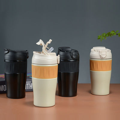 500 ml en acier inoxydable double mur portable tumbler avec couvercle de paille pour la couleur personnalisée en extérieur