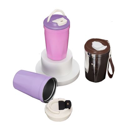 Conception contemporaine Bouteille de café isolée en acier inoxydable de 420 ml pour tasse de voyage