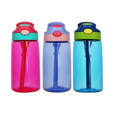 Service OEM accepté 500 ml Portable étanche à la traînée Sports tasse en plastique avec paille pour les enfants