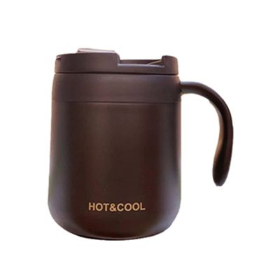 Coupe de bureau en acier inoxydable 304 avec poignée et couvercle Logo personnalisé