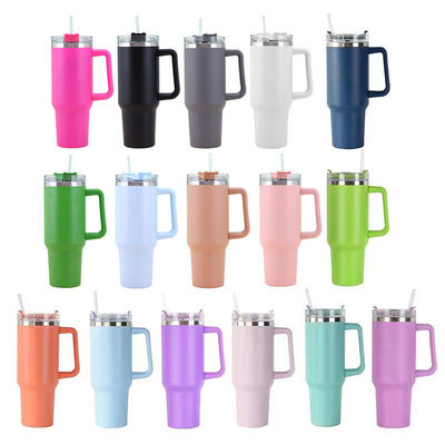 Coupe à vide en acier inoxydable 304 isolée 40 oz Tumbler avec poignée et paille avec 1