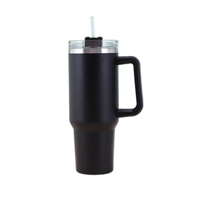 OEM 40 OZ Tumbler avec poignée en acier inoxydable 18/8 Vacuum Voyage tasse de café et paille