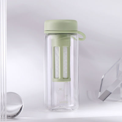 Bouteille d'eau en plastique personnalisée de 450 ml/600 ml avec séparateur de thé