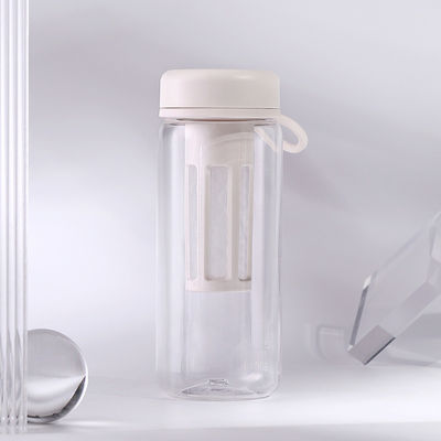 Bouteille d'eau en plastique personnalisée de 450 ml/600 ml avec séparateur de thé