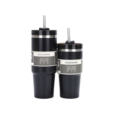 Stocké 304 acier inoxydable vide isolé Tumbler tasse de café avec couvercle de paille 30 oz