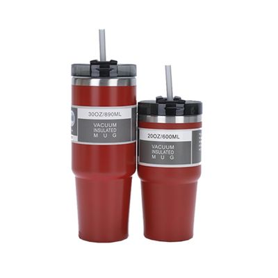 Stocké 304 acier inoxydable vide isolé Tumbler tasse de café avec couvercle de paille 30 oz