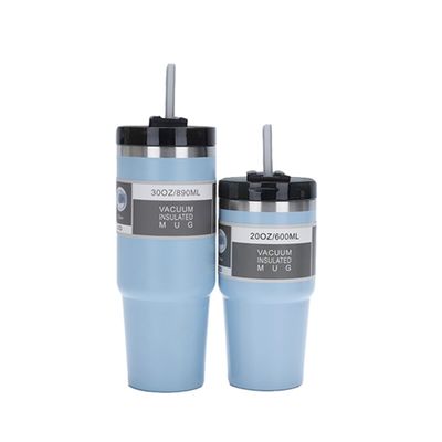 Stocké 304 acier inoxydable vide isolé Tumbler tasse de café avec couvercle de paille 30 oz