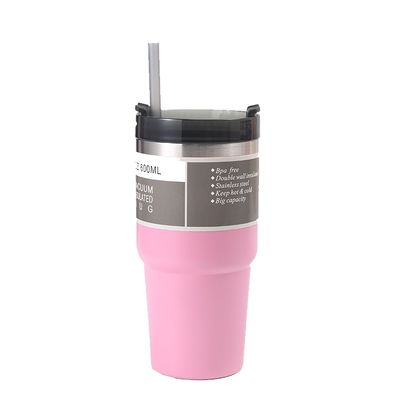 Stocké 304 acier inoxydable vide isolé Tumbler tasse de café avec couvercle de paille 30 oz