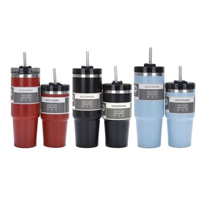 Stocké 304 acier inoxydable vide isolé Tumbler tasse de café avec couvercle de paille 30 oz