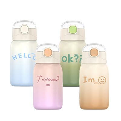 Étudiant Portable 350/450 ml en acier inoxydable avec paille et isolation thermique