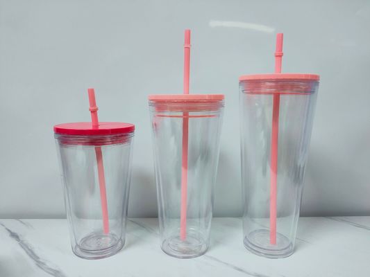 Nombre de pièces 1 Bouteille d'eau en plastique transparent à double paroi pour une tasse d'été étudiante