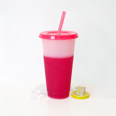 Retour à l'école 16oz/24oz BPA libre tasse de café en plastique bouteille d'eau froide avec couvercle et paille