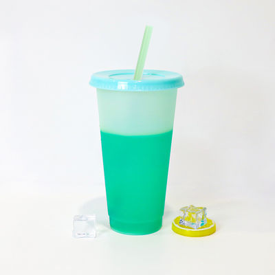 Retour à l'école 16oz/24oz BPA libre tasse de café en plastique bouteille d'eau froide avec couvercle et paille