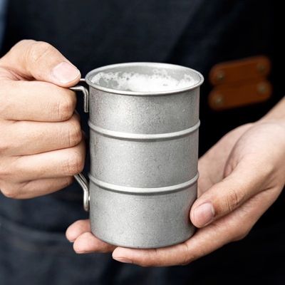 Tasse de café vintage personnalisée de 380 ml pour voyager, camper et déguster vos boissons préférées