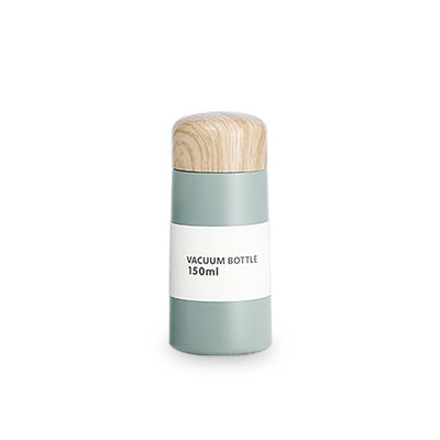 Bouteille d'eau à double paroi en acier inoxydable à grain de bois mini pour une couleur personnalisée