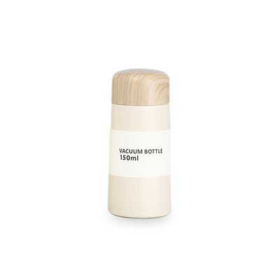 Bouteille d'eau à double paroi en acier inoxydable à grain de bois mini pour une couleur personnalisée