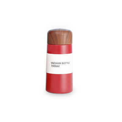 Bouteille d'eau à double paroi en acier inoxydable à grain de bois mini pour une couleur personnalisée