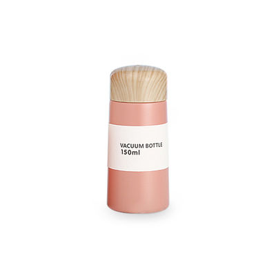 Bouteille d'eau à double paroi en acier inoxydable à grain de bois mini pour une couleur personnalisée