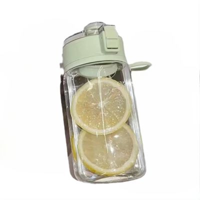 Corps de tasse simple transparent Portable conception du bouchon de ressort bouteilles d'eau en plastique étanches