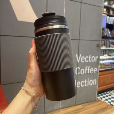 Coupe de café isolée à double paroi en acier inoxydable sous vide avec couvercle portable imperméable