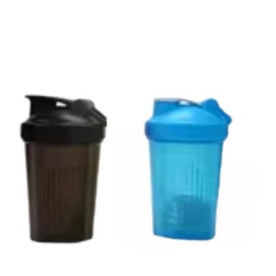 Unisexe 400 ml bouteille à bouche large de protéine avec couvercle et boule en acier en PP PE