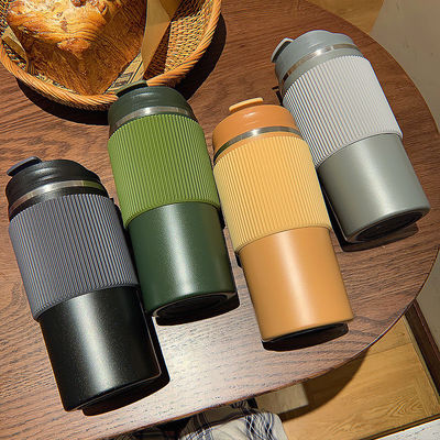 450ml Capacité Logo personnalisé tasse à café en acier inoxydable thermos à vide extérieur isolant