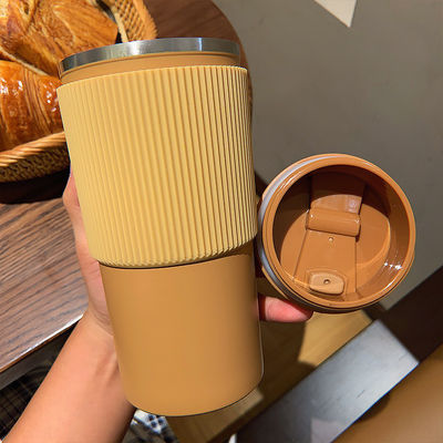 450ml Capacité Logo personnalisé tasse à café en acier inoxydable thermos à vide extérieur isolant