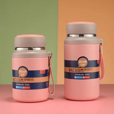 Style de conception minimaliste 750ml/1000ml Coupe thermos en acier inoxydable pour camping portable