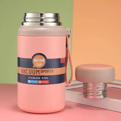 Style de conception minimaliste 750ml/1000ml Coupe thermos en acier inoxydable pour camping portable