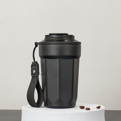 Capacité 420 ml étanche à l' écoulement en acier inoxydable, cafetière à couvercle pliable
