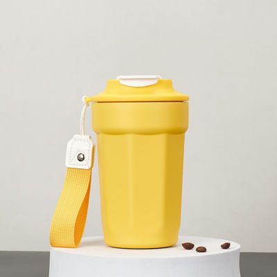 Capacité 420 ml étanche à l' écoulement en acier inoxydable, cafetière à couvercle pliable