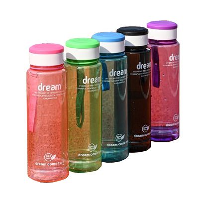 Bouteille d'eau en plastique PET isolant thermique de 1L avec horodatage pour gymnastique et camping