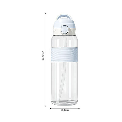 NP1080SA1 Logo personnalisé imprimé pour enfants Kawaii Sublimation Bpa Gratuit Bouteilles d'eau de sport claires avec paille
