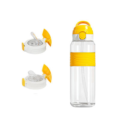 NP1080SA1 Logo personnalisé imprimé pour enfants Kawaii Sublimation Bpa Gratuit Bouteilles d'eau de sport claires avec paille