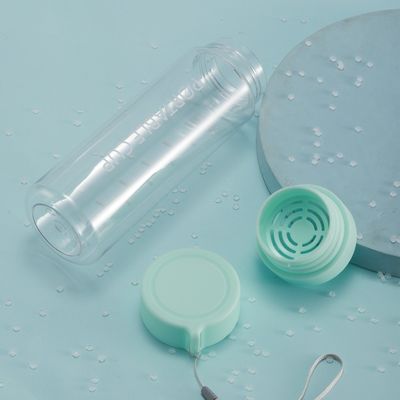 600ml 800ml PC Bouteille d'eau en plastique avec corde étanche au BPA