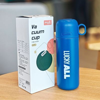 Bouteille d'eau pour enfants en acier inoxydable 316 Cute Tumbler Cup Thermos Portable Flasque de sport extérieur avec couvercle