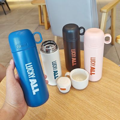 Flacon de sport de 500 ml avec couvercle idéal pour garder la boisson chaude froide 12-24h en acier inoxydable
