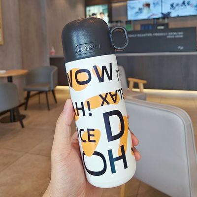 Flacon de sport de 500 ml avec couvercle idéal pour garder la boisson chaude froide 12-24h en acier inoxydable