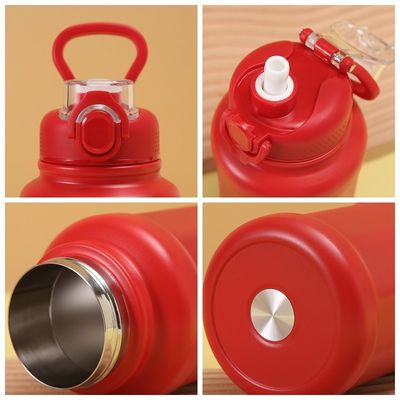 Bouteille d'eau de sport isolée en acier inoxydable à double paroi pour camping écologique