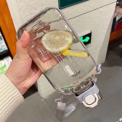 Logo personnalisé Bouteilles d'eau transparentes carrées de 750 ml pour le gymnase Sport plastique imperméable