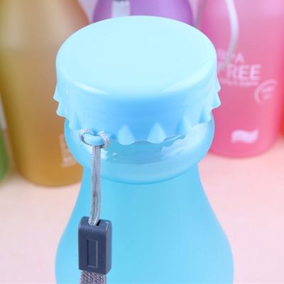 Bouteille de boisson scellée 550ml réutilisable Gym Bpa Free Sport Bouteilles d'eau en plastique avec corde
