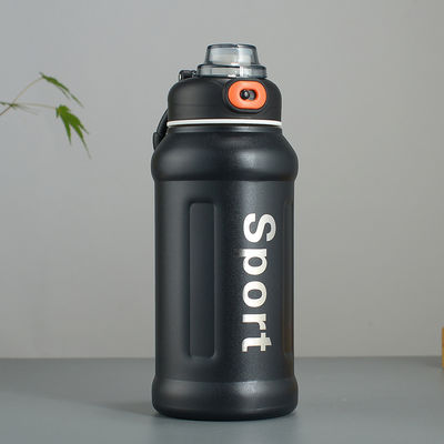Bouteille d'eau thermo inoxydable avec paille pour le camping