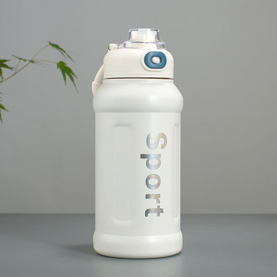 Bouteille d'eau thermo inoxydable avec paille pour le camping