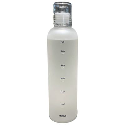 Isolation thermique 500 ml Marqueur de temps de sport Bouteille d'eau potable en plastique avec couvercle